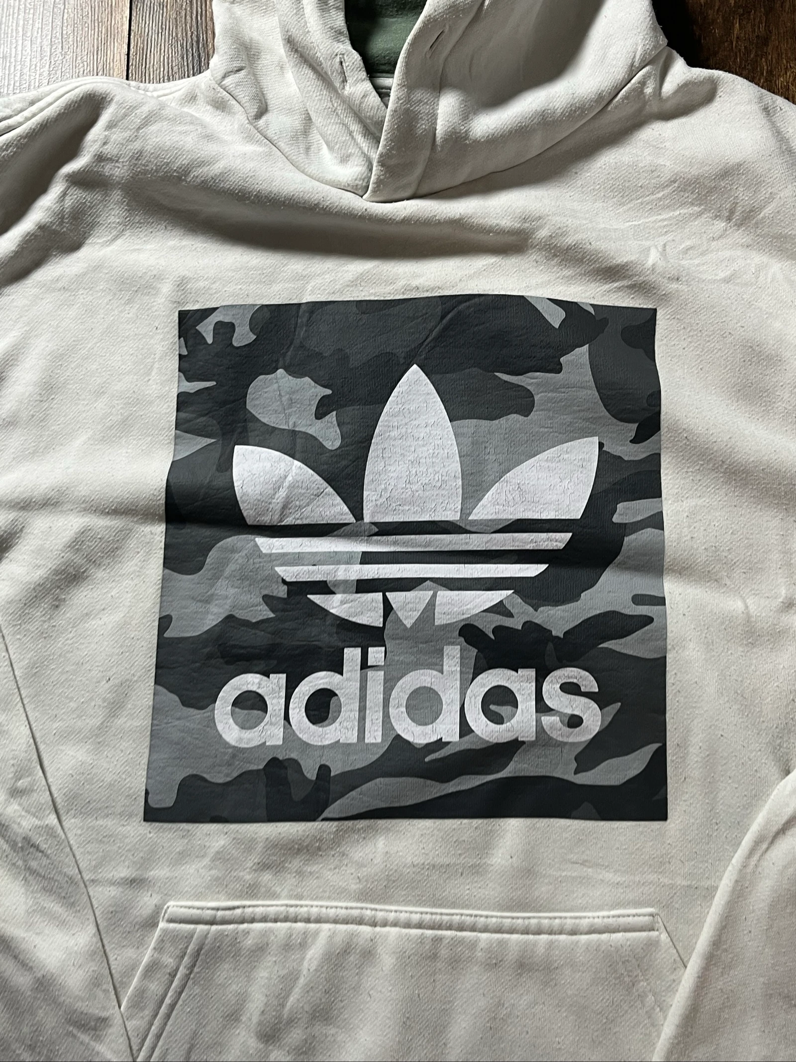 Hoodie Originals wit kangoeroezak - Adidas - maat L - mooie staat – photo 5